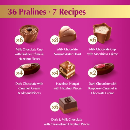 Lindt Mini Pralines Assorted Chocolate Candy Gift Box Perspective: right