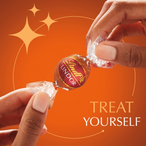 Lindt LINDOR Almond Butter Milk Chocolate Candy Truffles Perspective: right