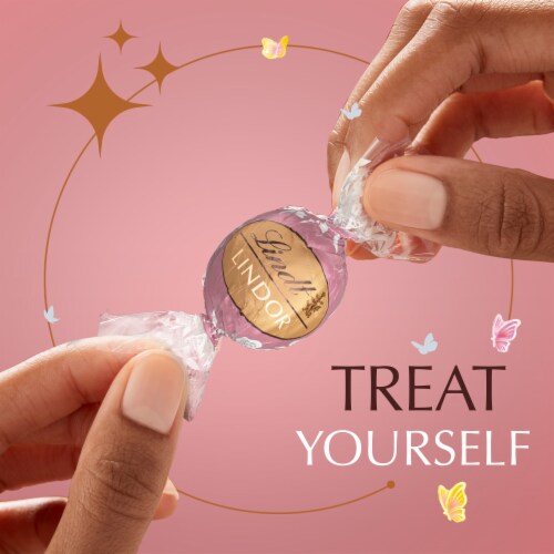 Lindt LINDOR Easter Neapolitan White Chocolate Candy Truffles Favor Gift Box Perspective: right