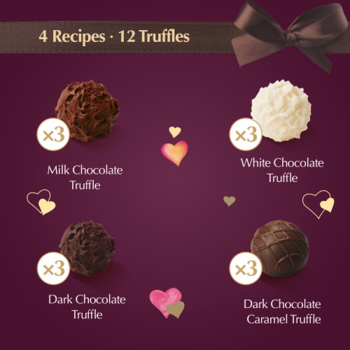 Lindt Valentine's Day Gourmet Truffles Assorted Chocolate Candy Heart Gift Box Perspective: right