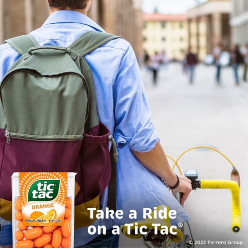 Tic Tac Orange Flavored Mints On-the-Go Refreshment Stocking Stuffers Perspective: right