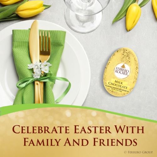 Ferrero Rocher Hollow Milk Chocolate & Hazelnut Egg Gift and Celebration Treat Perspective: right