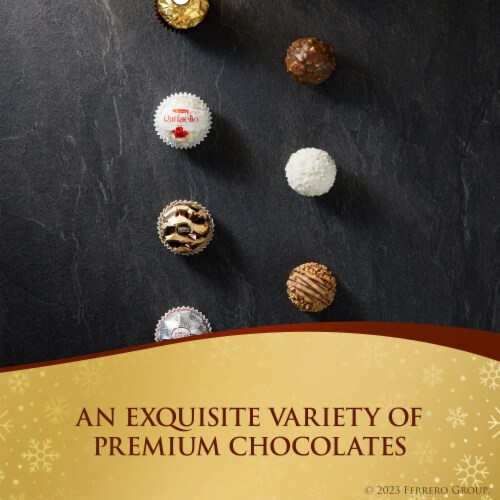 Ferrero Rocher Hazelnut Milk and Dark Chocolate Coconut Almond and Cappuccino Chocolate Gift Box Perspective: right