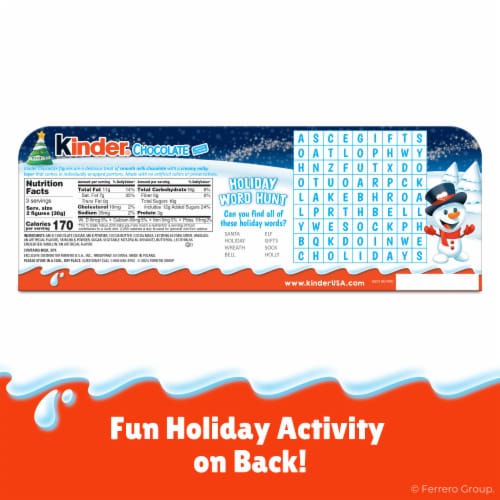 Kinder Milk Chocolate with Creamy Milky Filling Mini Snowman Figures Stocking Stuffers Holiday Gift Perspective: right