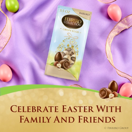 Ferrero Collection Crispy Hazelnut Eggs, 10 Eggs Easter Candy for Baskets 3.5 oz Perspective: right