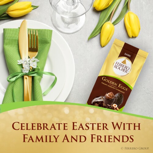Ferrero Rocher Golden Eggs, Premium Gourmet Dark Chocolate, 3.1 oz Perspective: right