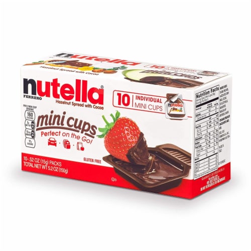 Nutella Hazelnut Spread with Cocoa Mini Cups 10 Count Perspective: right
