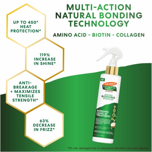 Palmer's® Coconut Oil Formula® with Vitamin E Amino Bonding Complex Leave-In Treatment Perspective: right