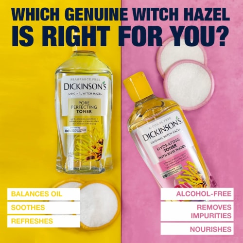 Dickinson's® Enhanced Witch Hazel Hydrating Toner Alcohol Free With Rose Water Perspective: right