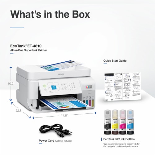 Epson EcoTank ET-4810 All-in-One Cartridge-Free Supertank Printer Perspective: right