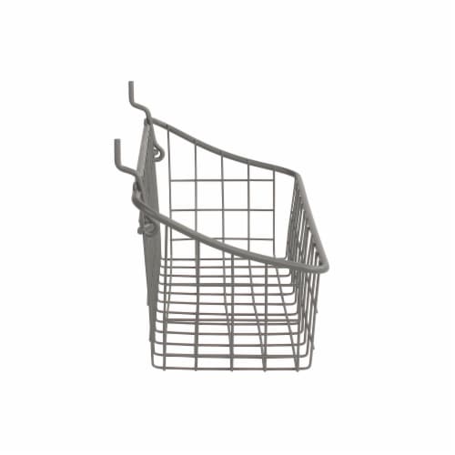 Spectrum Pegboard & Wall Mount Basket - Grey Perspective: right