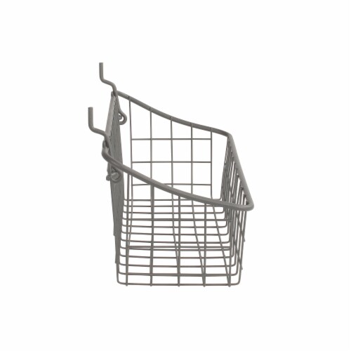 Spectrum Pegboard & Wall Mount Basket - Grey Perspective: right