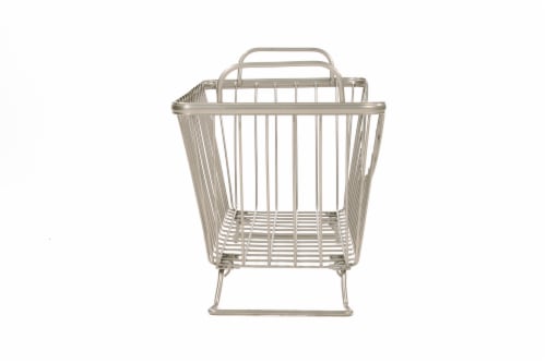 Spectrum Ashley Stacking Basket - Satin Nickel Perspective: right