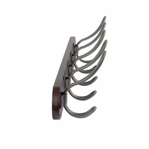 Spectrum Millbrook 5-Hook Rack - Natural/Silver Perspective: right