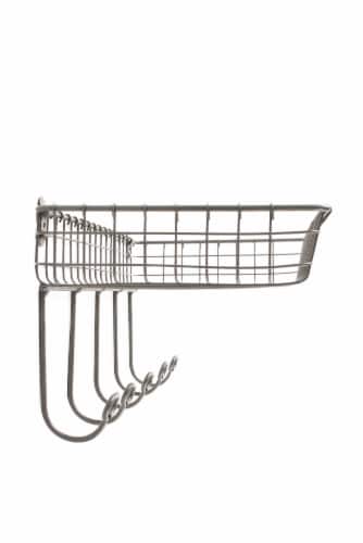 Spectrum Vintage Mount Tray & Hook Station - Gray Perspective: right
