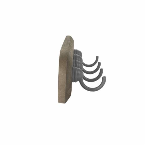 Spectrum 4-Hook Wall Mount Key Rack - Wood Perspective: right