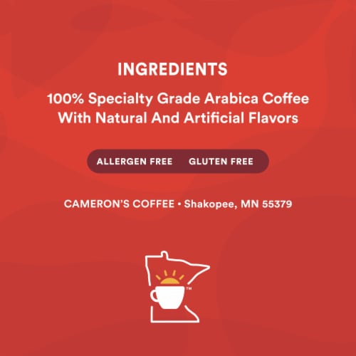 Cameron's Light Roast Ground Vanilla Hazelnut Coffee Perspective: right