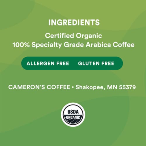Cameron's Organic French Roast Rounded & Smooth Dark Roast Whole Bean Coffee Perspective: right
