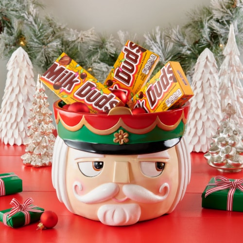 MILK DUDS Chocolate and Caramel Candy Christmas Box Perspective: right