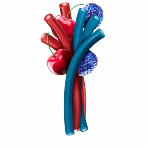 JOLLY RANCHER Ropes Blue Raspberry and Cherry Flavored Candy Bag Perspective: right