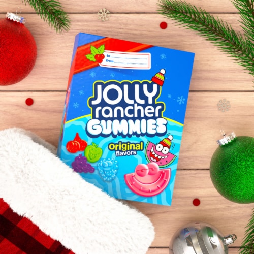 JOLLY RANCHER Gummies Assorted Fruit Flavored Christmas Candy Gift Box Perspective: right