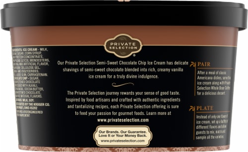 Private Selection® Semi-Sweet Chocolate Chip Ice Cream Tub Perspective: right