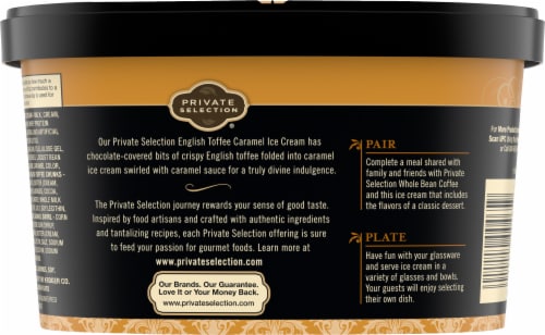 Private Selection® English Toffee Caramel Ice Cream Tub Perspective: right