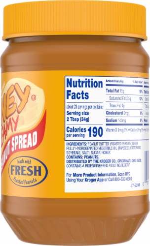 Kroger® Honey Creamy Roasted Peanut Spread Perspective: right