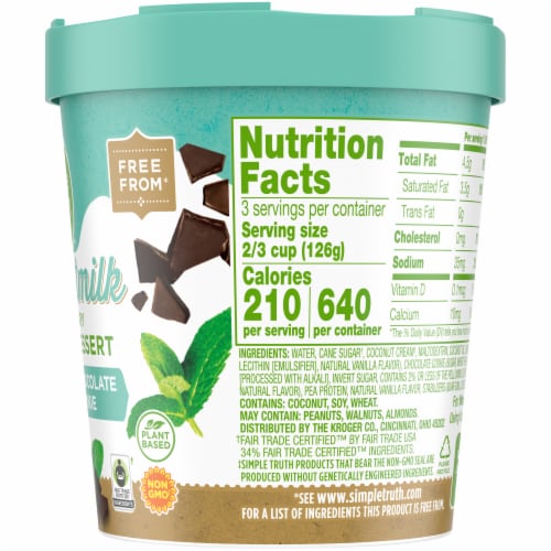 Simple Truth™ Dairy Free Mint Chip & Chocolate Creme Cookie with Coconut Milk Frozen Dessert Pint Perspective: right