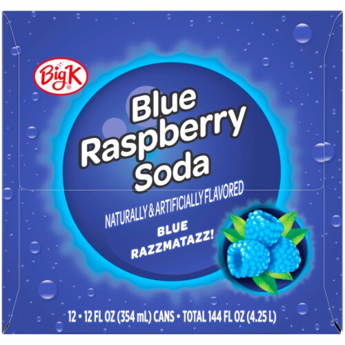 Kroger Big K® Blue Raspberry Soda Can Perspective: right
