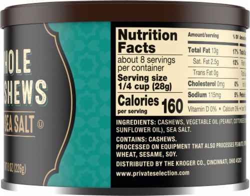 Private Selection® Salted Whole Cashews Perspective: right
