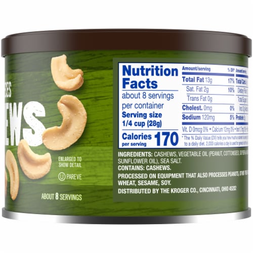 Kroger® Salted Cashew Halves & Pieces Perspective: right