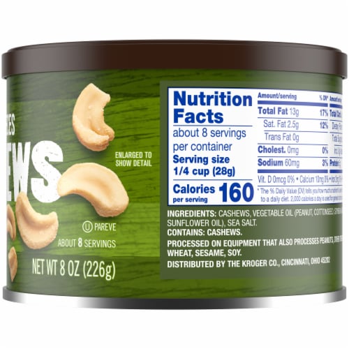 Kroger® Lightly Salted Cashews Halves & Pieces Perspective: right