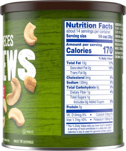 Kroger® Salted Halves & Pieces Cashew Nuts Perspective: right