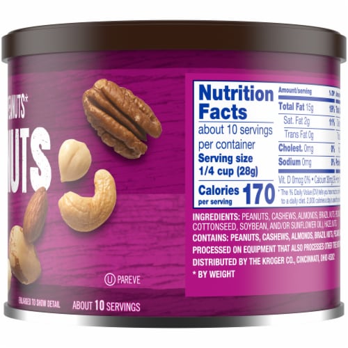 Kroger® Unsalted Mixed Nuts Perspective: right