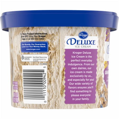 Kroger® Deluxe Honey Graham Cereal Ice Cream Tub Perspective: right