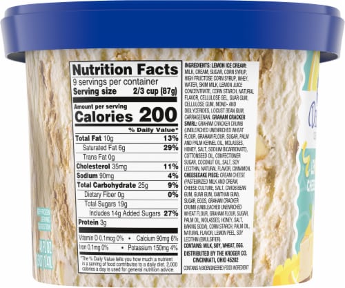 Kroger® Deluxe Lemon Cheesecake Ice Cream Tub Perspective: right