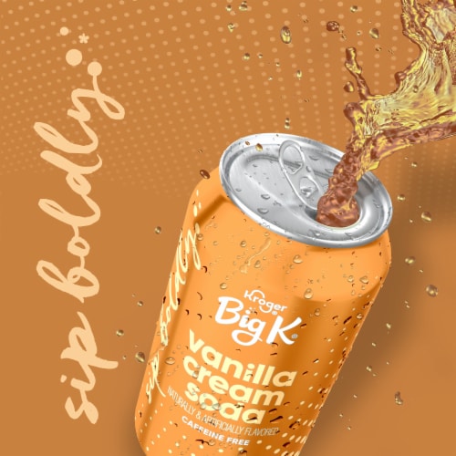 Big K® Vanilla Cream Caffeine Free Soda Can Perspective: right