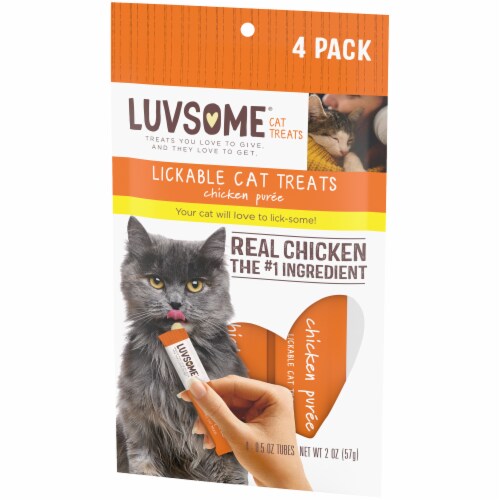 Luvsome® Chicken Purée Lickable Cat Treats Perspective: right
