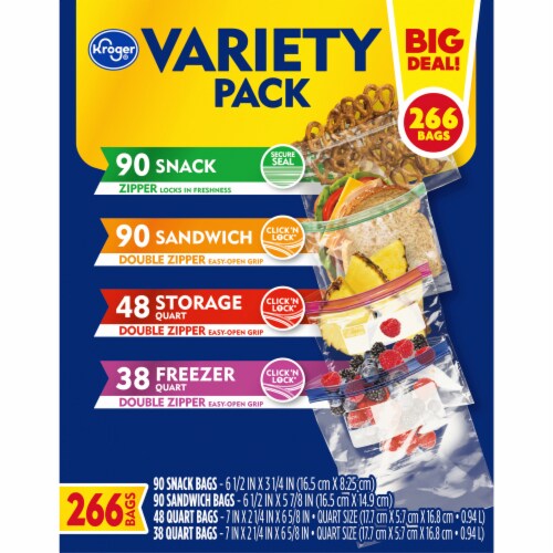 Kroger® Food Storage Bags Variety Pack Perspective: right