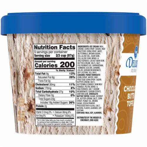 Kroger® Deluxe Chocolate Butter Toffee Ice Cream Perspective: right