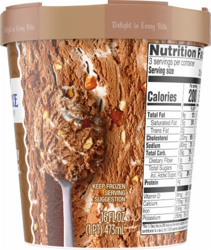 Kroger® Deluxe Rocky Road Ice Cream Pint Perspective: right