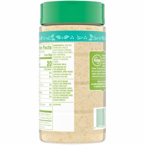 Simple Truth Organic® Grated Parmesan Cheese Perspective: right