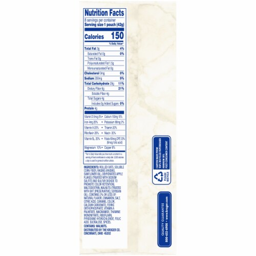 Kroger® Raisin Apple & Walnut Instant Oatmeal Perspective: right