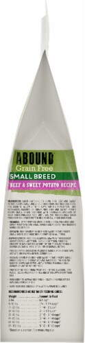 ABOUND® Grain Free All Life Stages Small Breed Dry Dog Food Beef & Sweet Potato Recipe Perspective: right