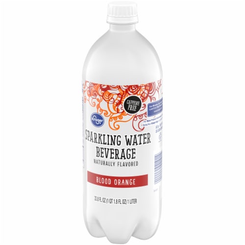Kroger® Blood Orange Flavored Sparkling Bottled Water Perspective: right