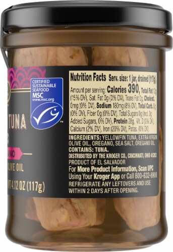 Private Selection™ Yellowfin Tuna Fillets with Oregano in Extra Virgin Olive Oil Perspective: right