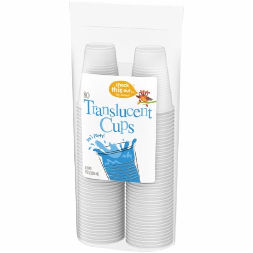 Check This Out™ 9-Ounce Translucent Cups Perspective: right