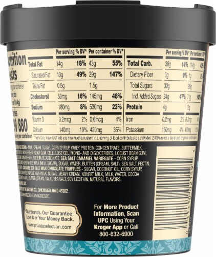 Private Selection® Sea Salt Caramel Truffle Ice Cream Pint Perspective: right