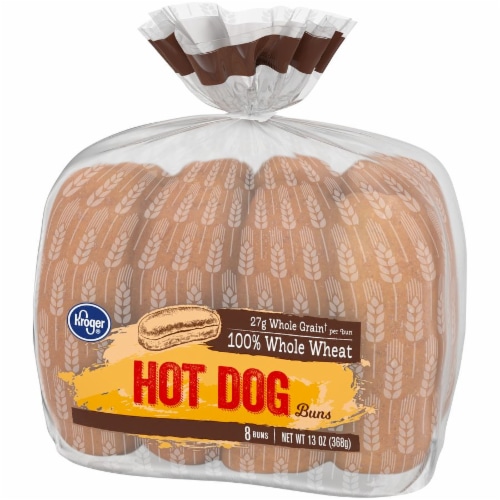 Kroger® 100% Whole Wheat Hot Dog Buns Perspective: right